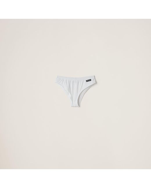 Miu Miu White Jersey Panties