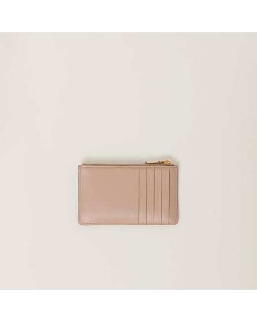 Miu Miu Natural Leather Envelope Wallet