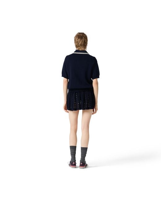 Miu Miu Blue Cotton Miniskirt
