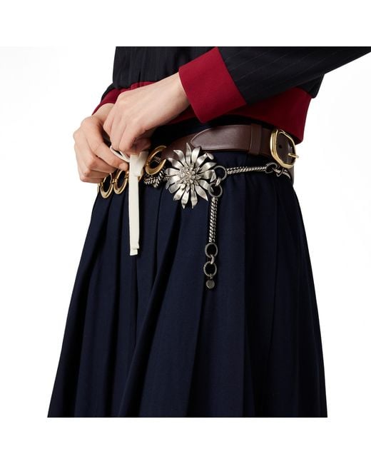 Miu Miu Blue Pleated Garment-Dyed Jersey Skirt