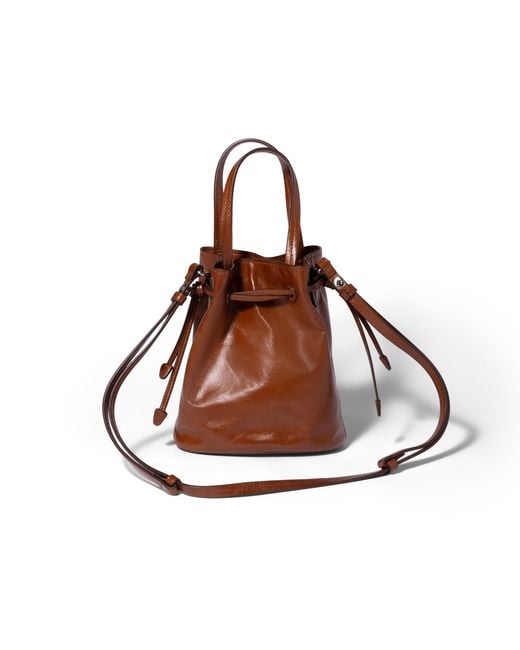 Miu Miu Brown Shiny Leather Pouch