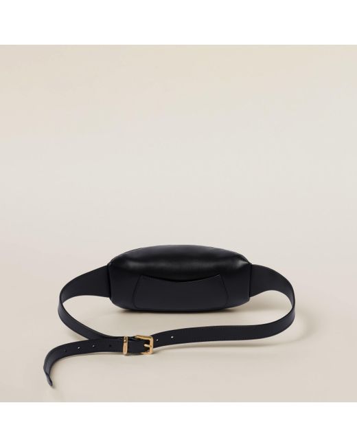 Miu Miu Black Leather Belt Bag