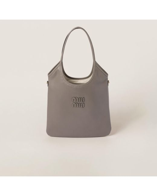 Miu Miu Gray Ivy Leather Bag