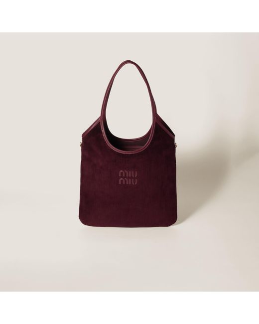 Miu Miu Red Ivy Corduroy Bag