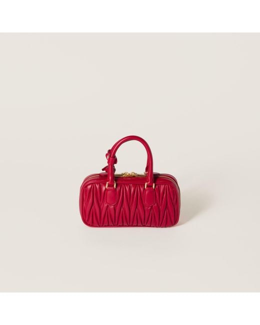 【日本入手困難】Arcadie matelasse nappa leather mini-bag Black Arcadie Matelassé Nappa Leather Mini-bag | Miu Miu