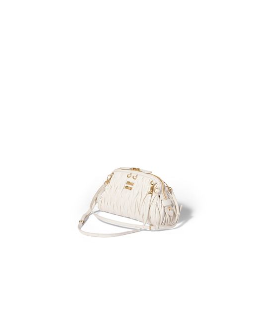 Miu Miu Natural Caprice Matelassé Nappa Leather Clutch