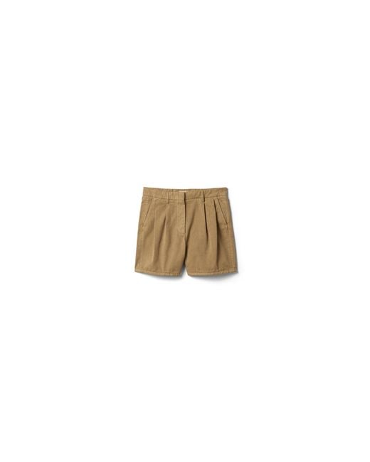 Miu Miu Natural Old Gabardine Bermudas