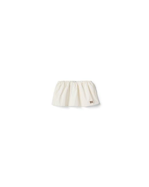 Miu Miu White Jersey Miniskirt