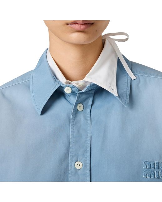 Miu Miu Blue Old Twill Shirt