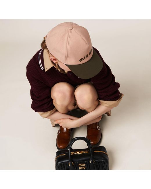 Miu Miu Pink Drill Baseball Cap