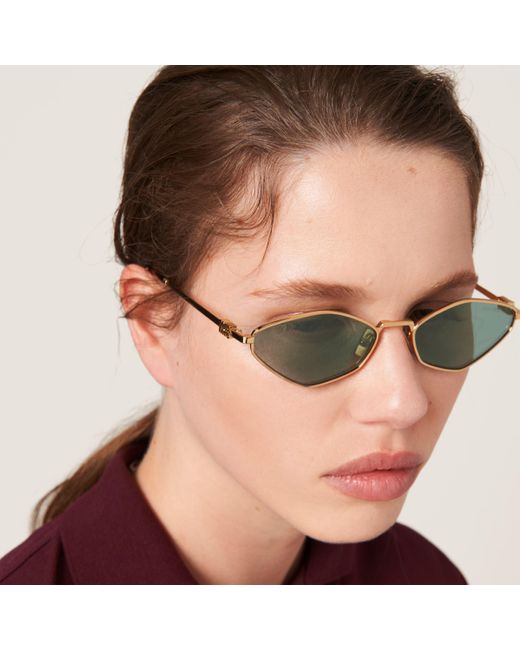 小物 MIU MIU Logo Sunglasses Blue Lenses Miu Miu Logo Sunglasses | Miu Miu