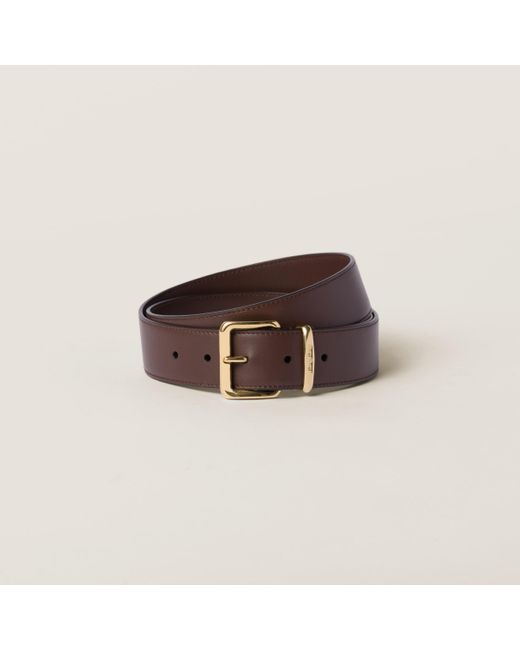 Miu Miu Brown Leather Belt