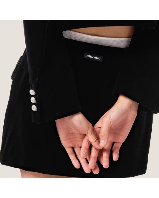 Miu Miu Black Velvet Miniskirt
