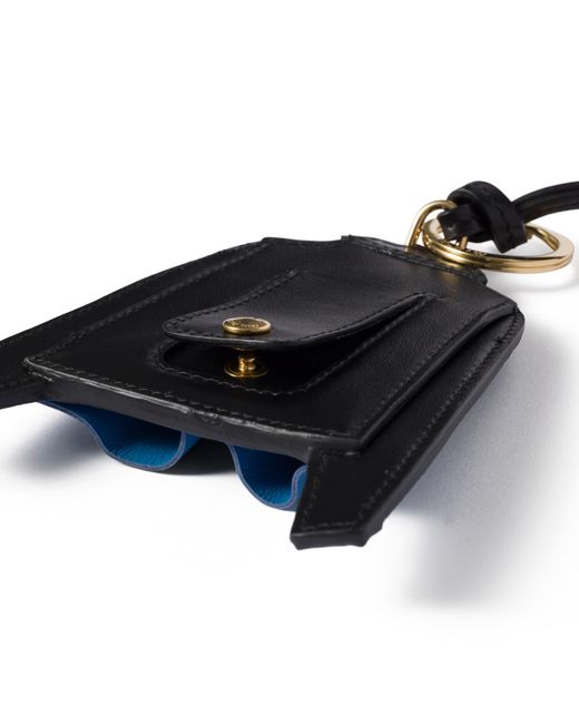 Miu Miu Blue Leather Keychain Trick