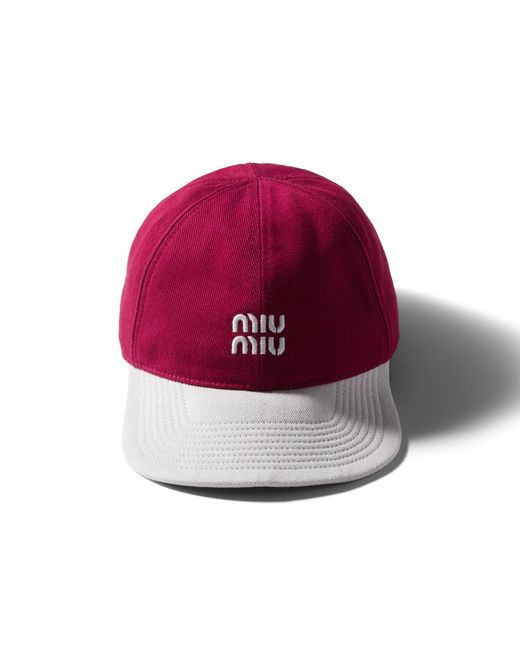 Miu Miu Purple Drill Baseball Cap