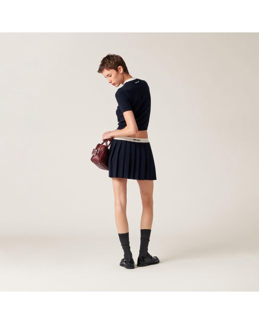 Miu Miu Black Cashmere Miniskirt
