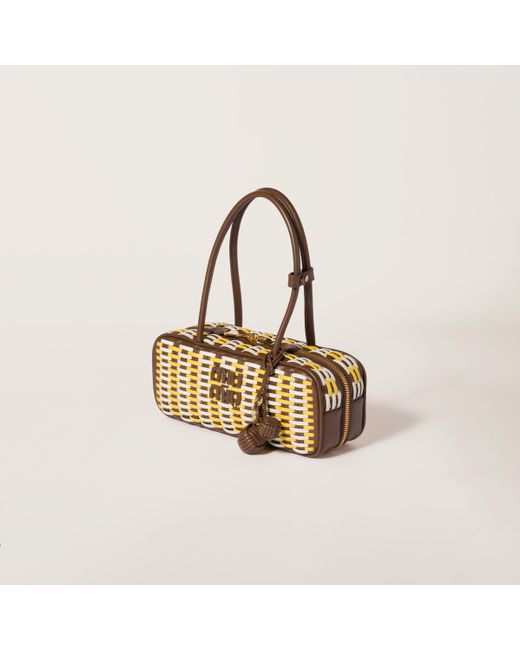 Miu Miu Metallic Beau Leather Bag