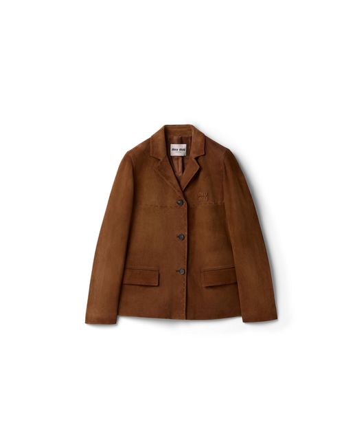 Miu Miu Brown Suede Jacket