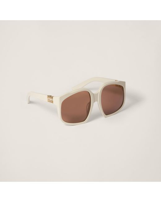 Miu Miu Brown Miu Ombre Sunglasses