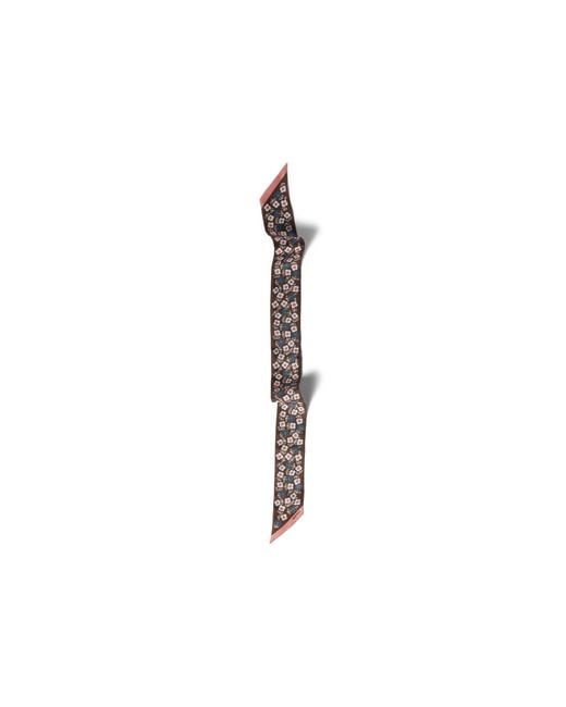 Miu Miu White Printed Twill Scarf