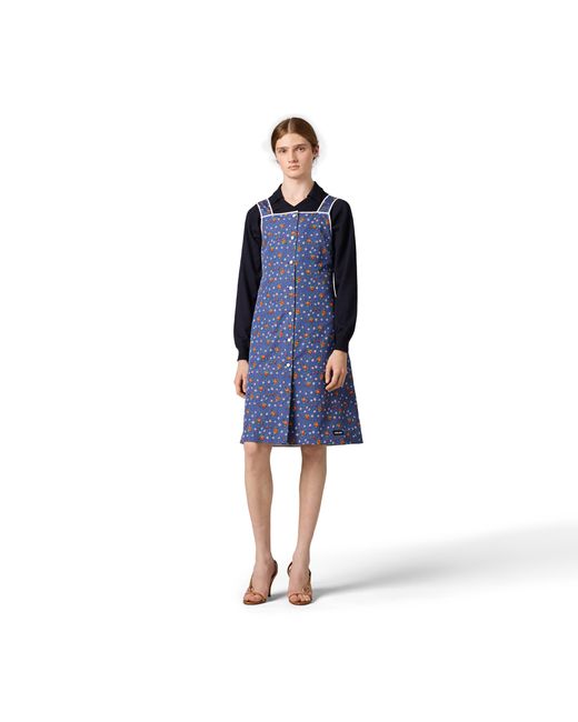 Miu Miu Blue Poplin Dress
