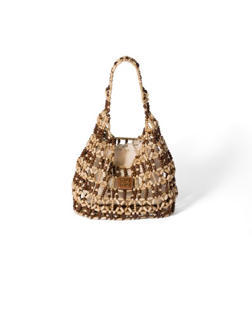 Miu Miu Brown Mesh Bag