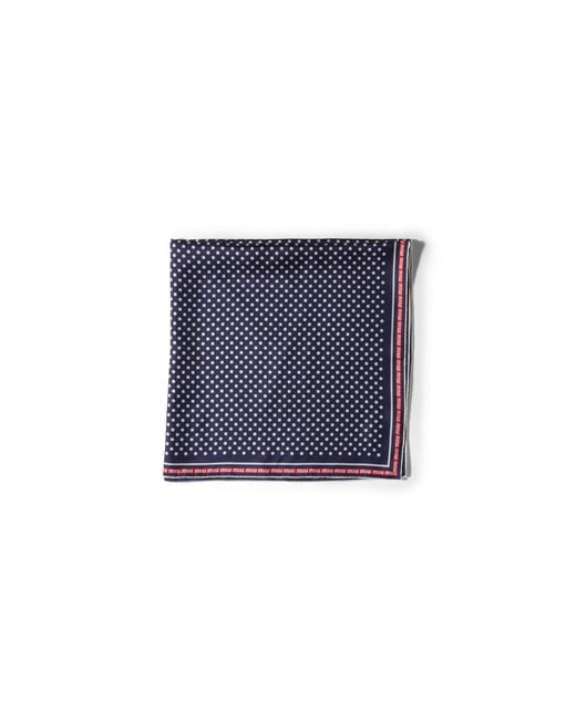 Miu Miu Blue Printed Silk Scarf