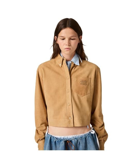 Miu Miu Natural Suede Shirt