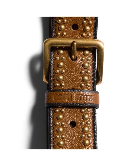 Miu Miu White Leather Belt