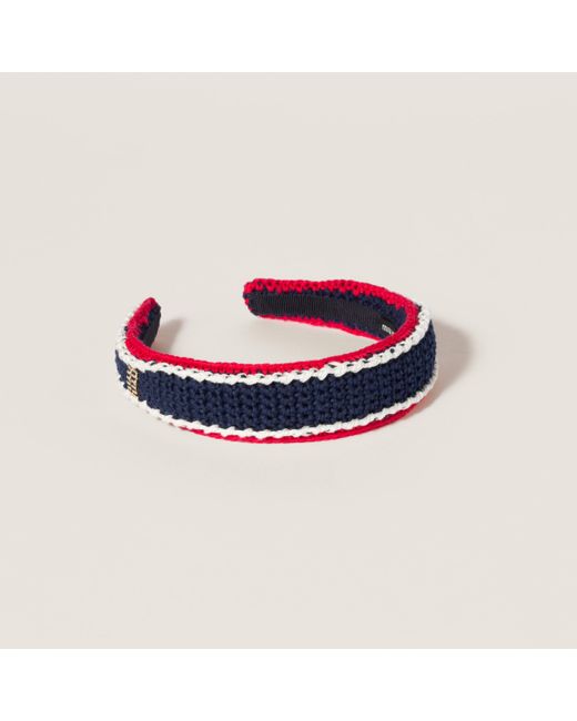 Miu Miu Blue Crochet Headband