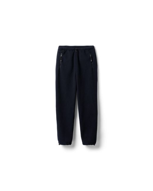 Miu Miu Blue Cotton Fleece Pants