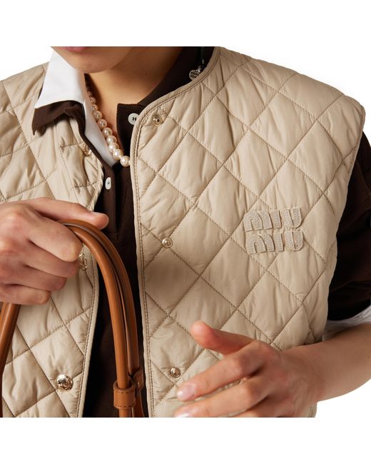 Miu Miu Natural Technical Fabric Vest