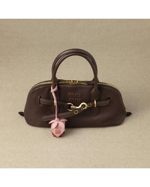 Miu Miu Leather Trick in Pink | Lyst