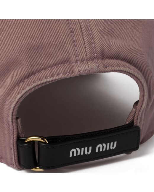 Miu Miu Pink Drill Baseball Cap