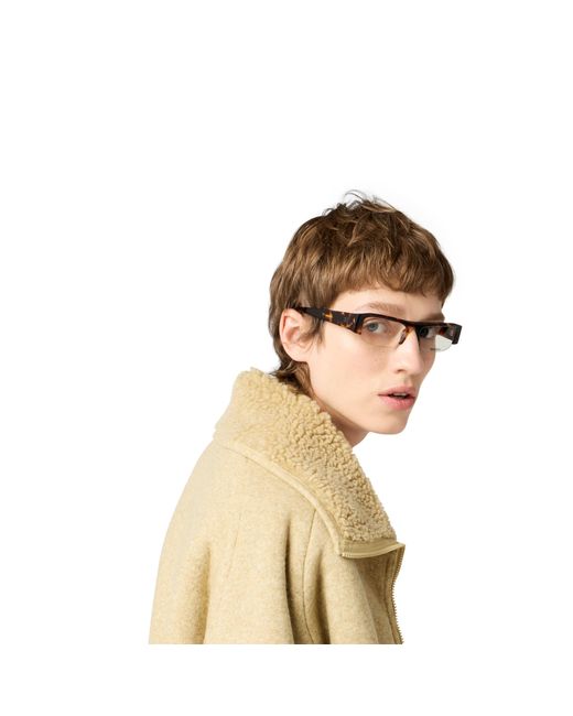 Miu Miu White Vedette Sunglasses