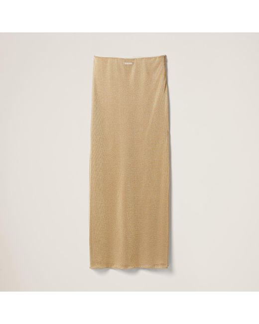 Miu Miu Natural Mesh Skirt