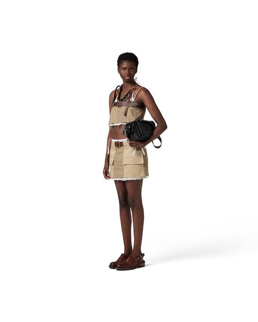 Miu Miu Natural Chino Miniskirt