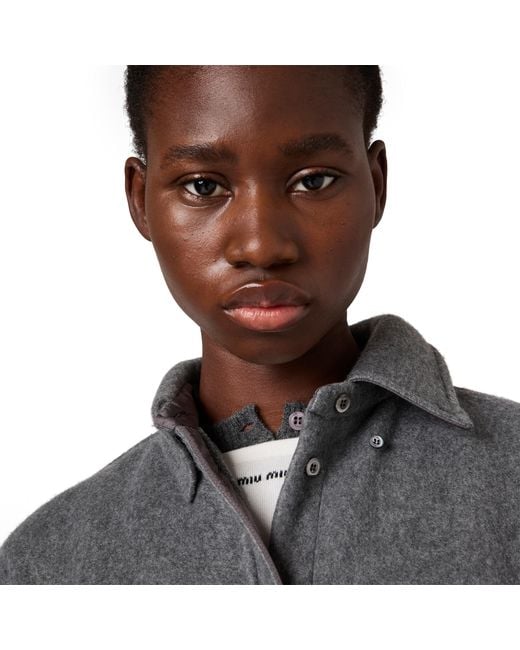 Miu Miu Gray Fleece Shirt