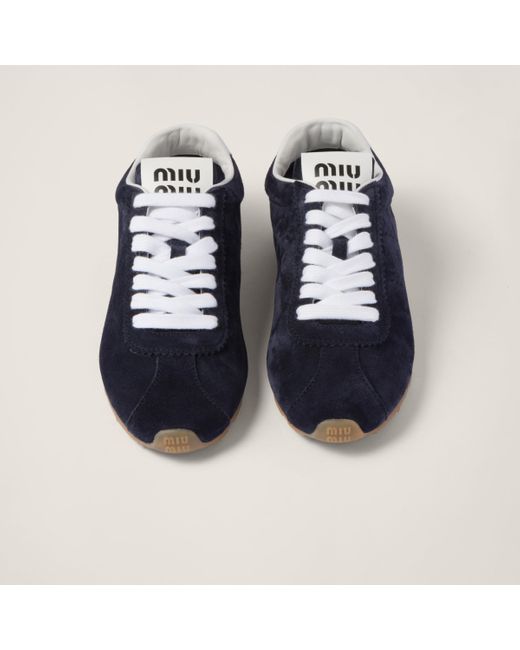 Miu Miu Blue Suede Sneakers