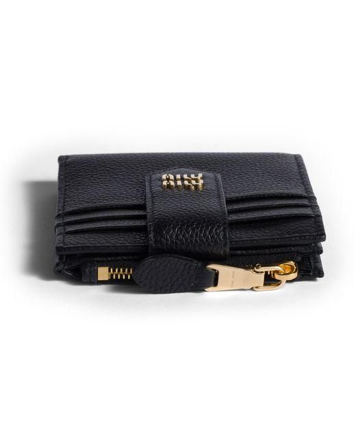 Miu Miu Black Small Leather Wallet