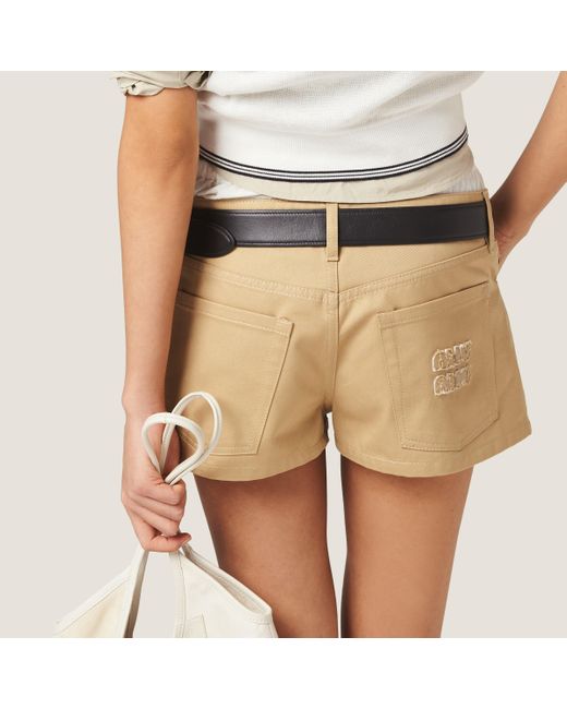 Miu Miu Natural Chino Shorts