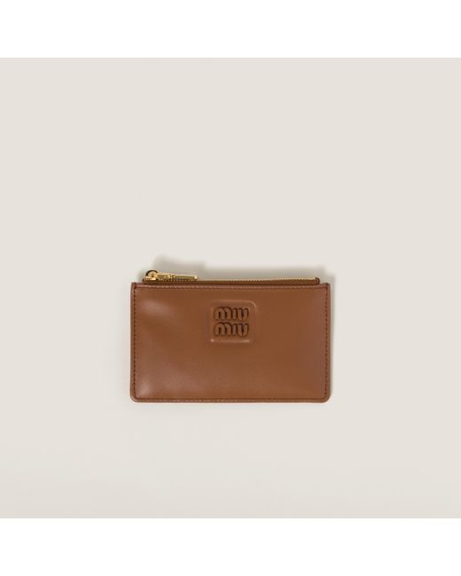 Miu Miu Brown Leather Envelope Wallet