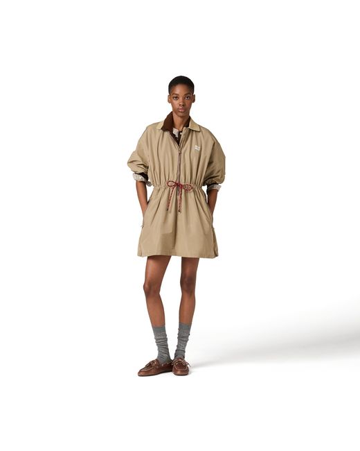 Miu Miu Natural Technical Fabric Dress
