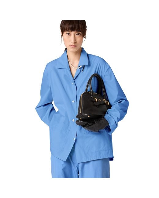 Miu Miu Blue Poplin Shirt