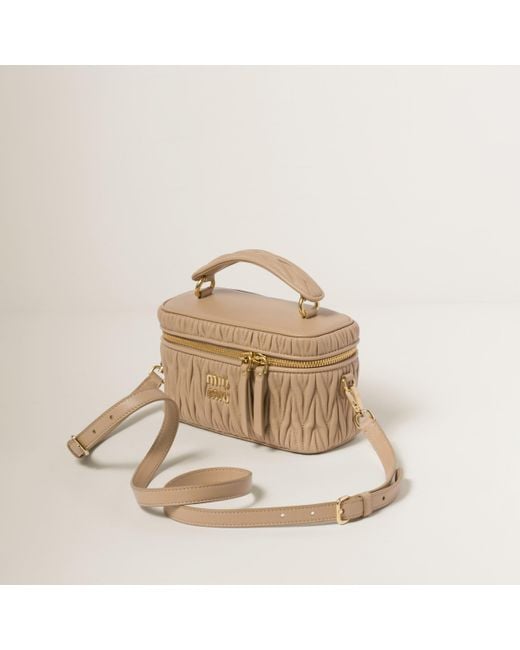 Miu Miu Natural Matelassé Nappa Leather Shoulder Bag