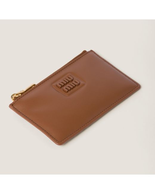 Miu Miu Brown Leather Envelope Wallet