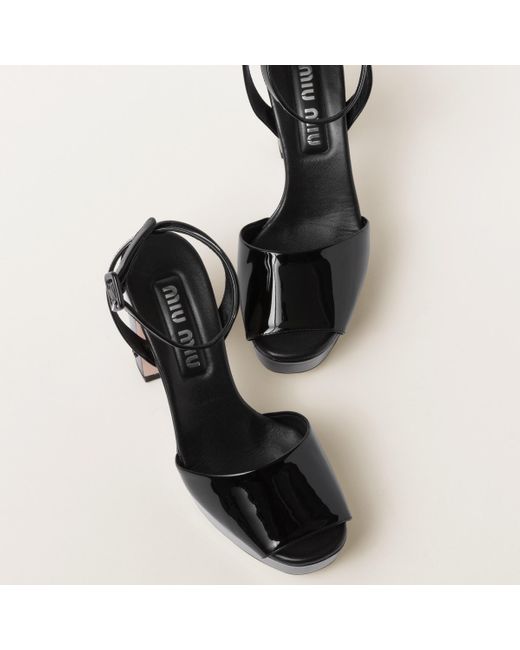 miu miu black platform heels