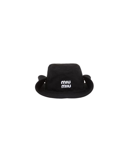 Miu Miu Black Denim Hat