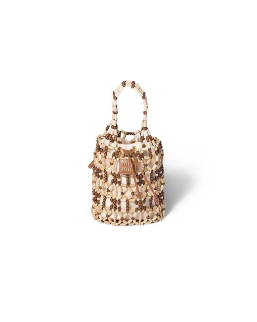 Miu Miu Metallic Mesh Bucket Bag