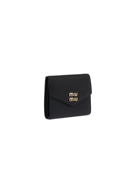 Miu Miu Black Small Leather Wallet